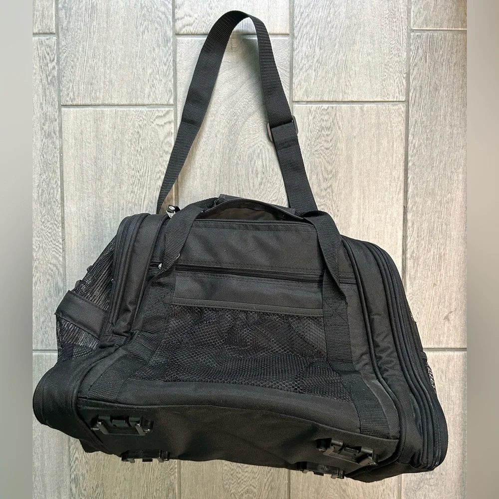 Bergen cat carrier bag pet carrier small dog animal carrier black bag Large bag